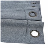 Piper Blackout Curtain Window Panel 2 Pack Denim Blue