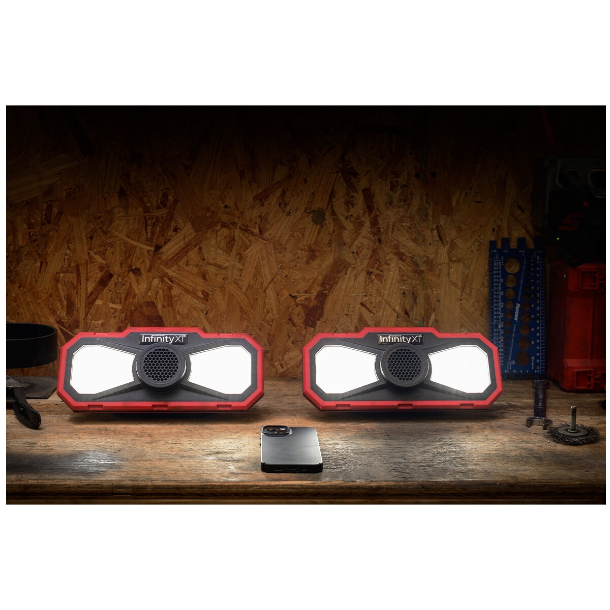 Hoodie Underhood Worklight with Bluetooth Speakers