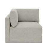Thomasville 6PC Fabric Modular Sectional with Ottoman Light Grey