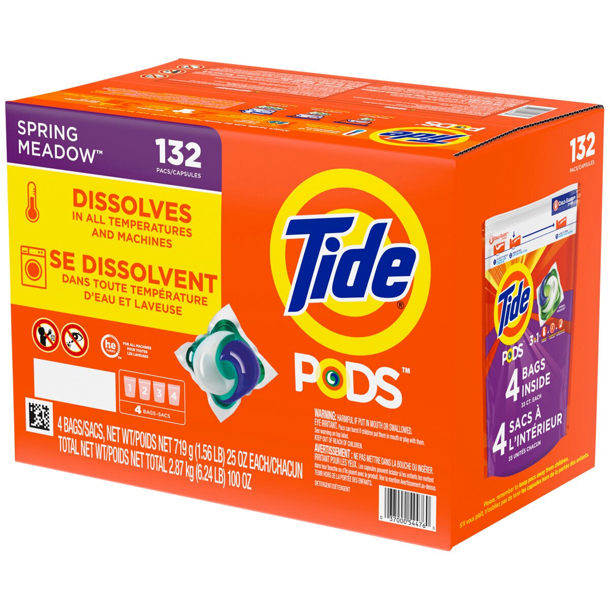 Tide Laundry Detergent Pods 132 Capsules