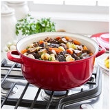 Merton & Storck Enameled Iron Dutch Oven 5L Lava Red