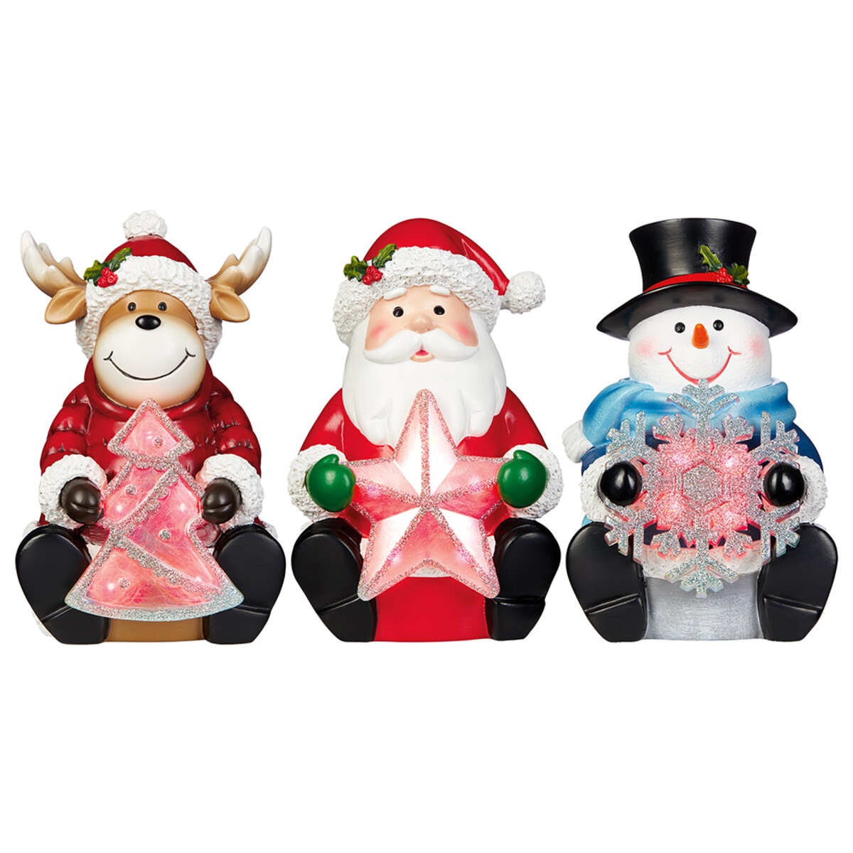 LED Holiday Figurine 3 Piece