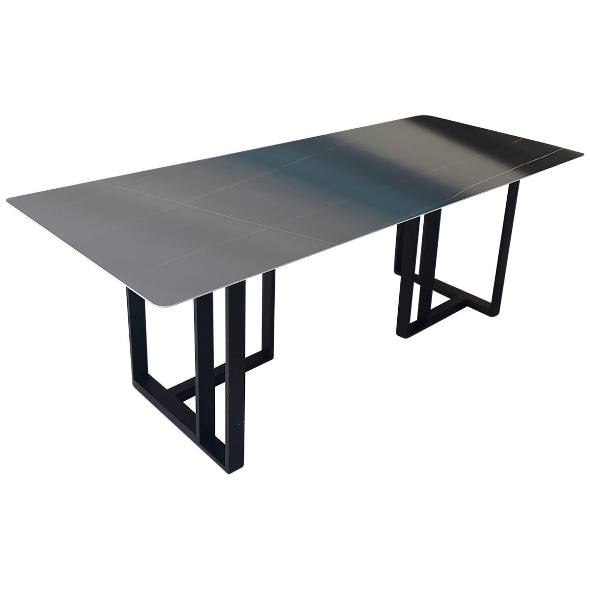 Moran Copenhagen 2.1 Metre Black and Gold Dining Table