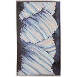Cafe Lighting and Living Falling Rain Blues Enhanced Canvas Print BlueBlack