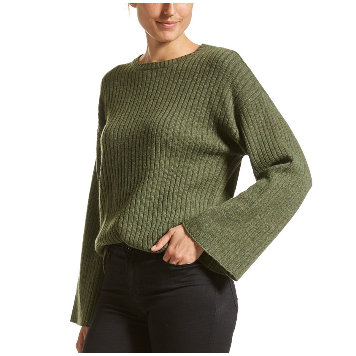 JAG Jenni Crew Sweater - Khaki