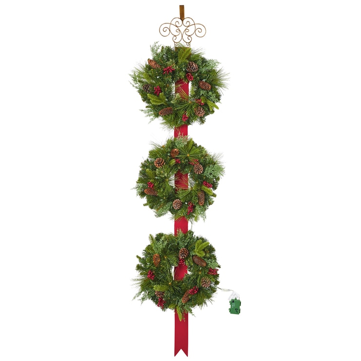 3 Wreath Christmas Door Hanger Costco Australia