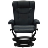 Moran Jetty Large Chair and Ottoman Set Black