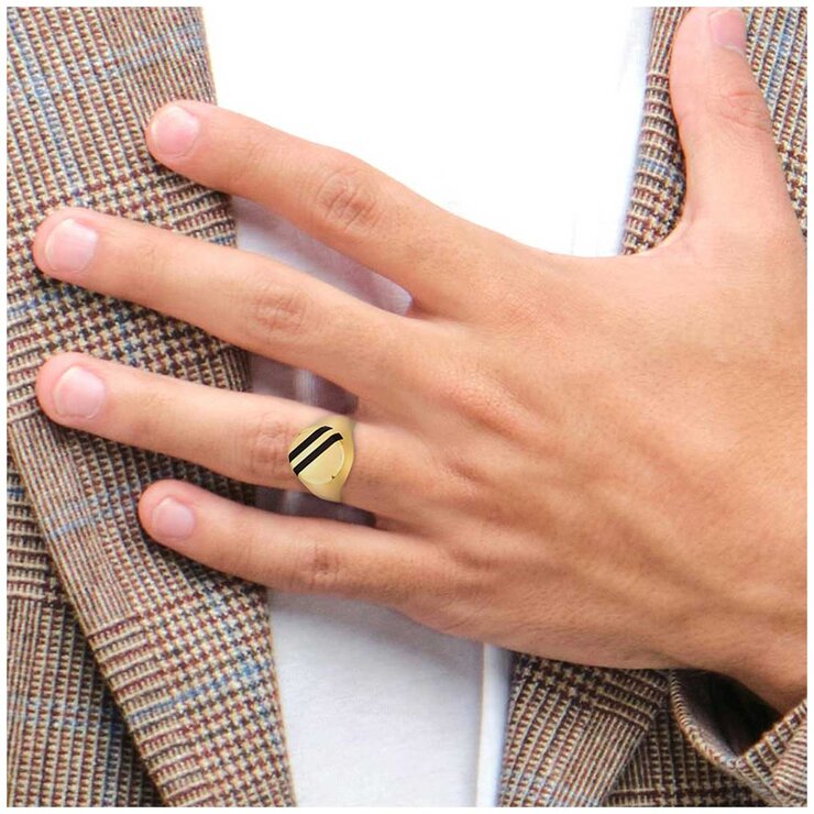 18KT Yellow Gold Round Plate Ring 4.5g 18KT Yellow Gold Round Plate Ring 4.5g