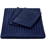 Bdirect Kensington 1200TC Cotton Sheet Set in Stripe - Double Navy