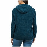 Jachs Girlfriend Women's Chenille Hoodie Sweater Teal US Medium