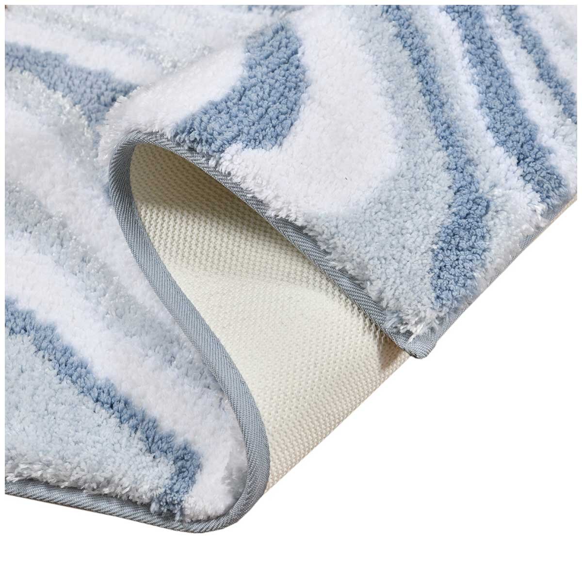 Riviera Marble Print Bathmat 40 x 60cm 2 Pack Blue