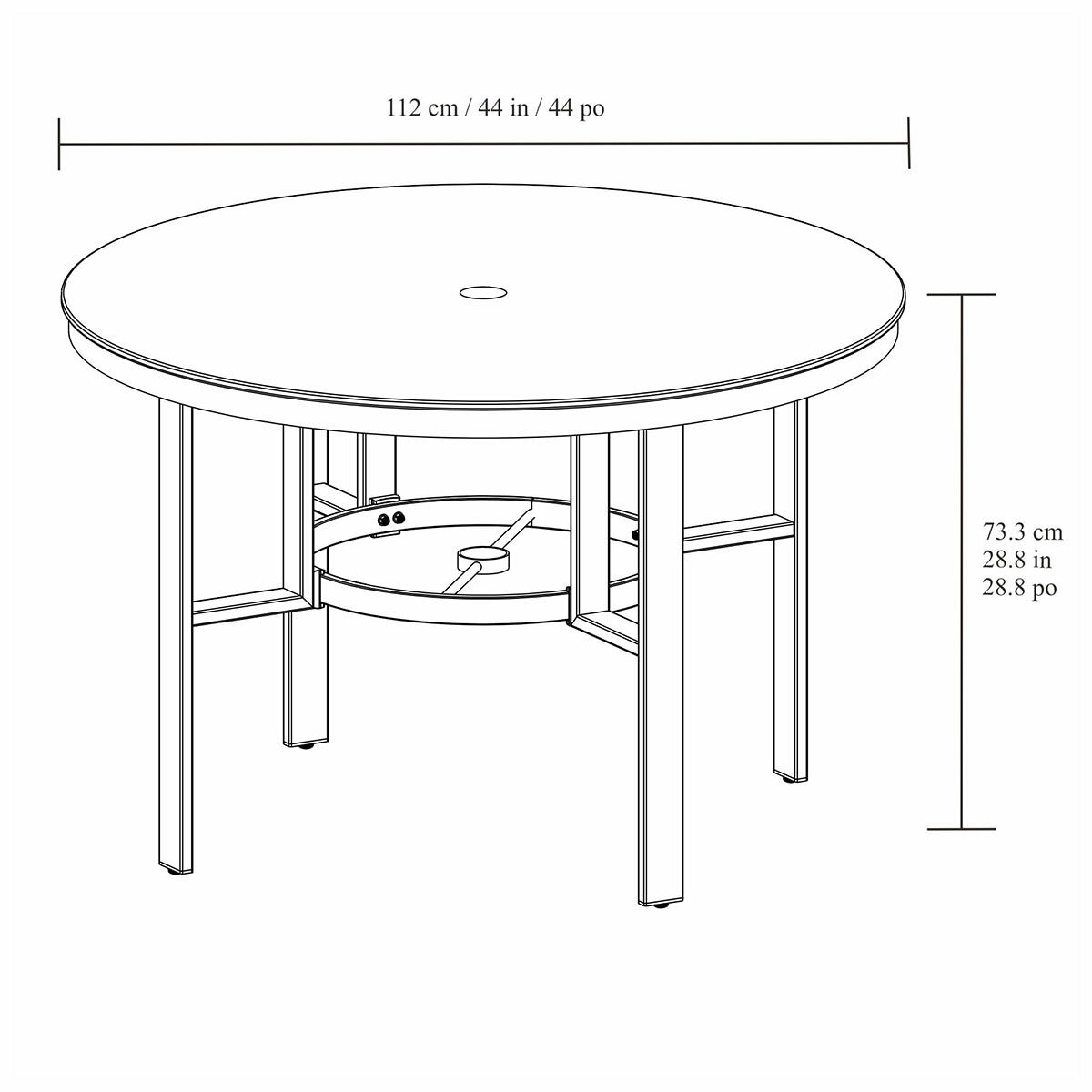 Agio Clearfield 5 Piece Sling Dining Set