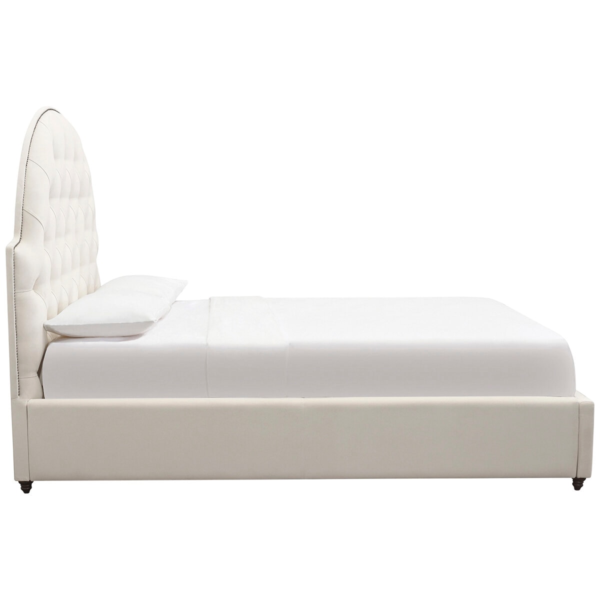 Moran Princess Queen BedHead With Encasement With Slatted Base Plush Bone
