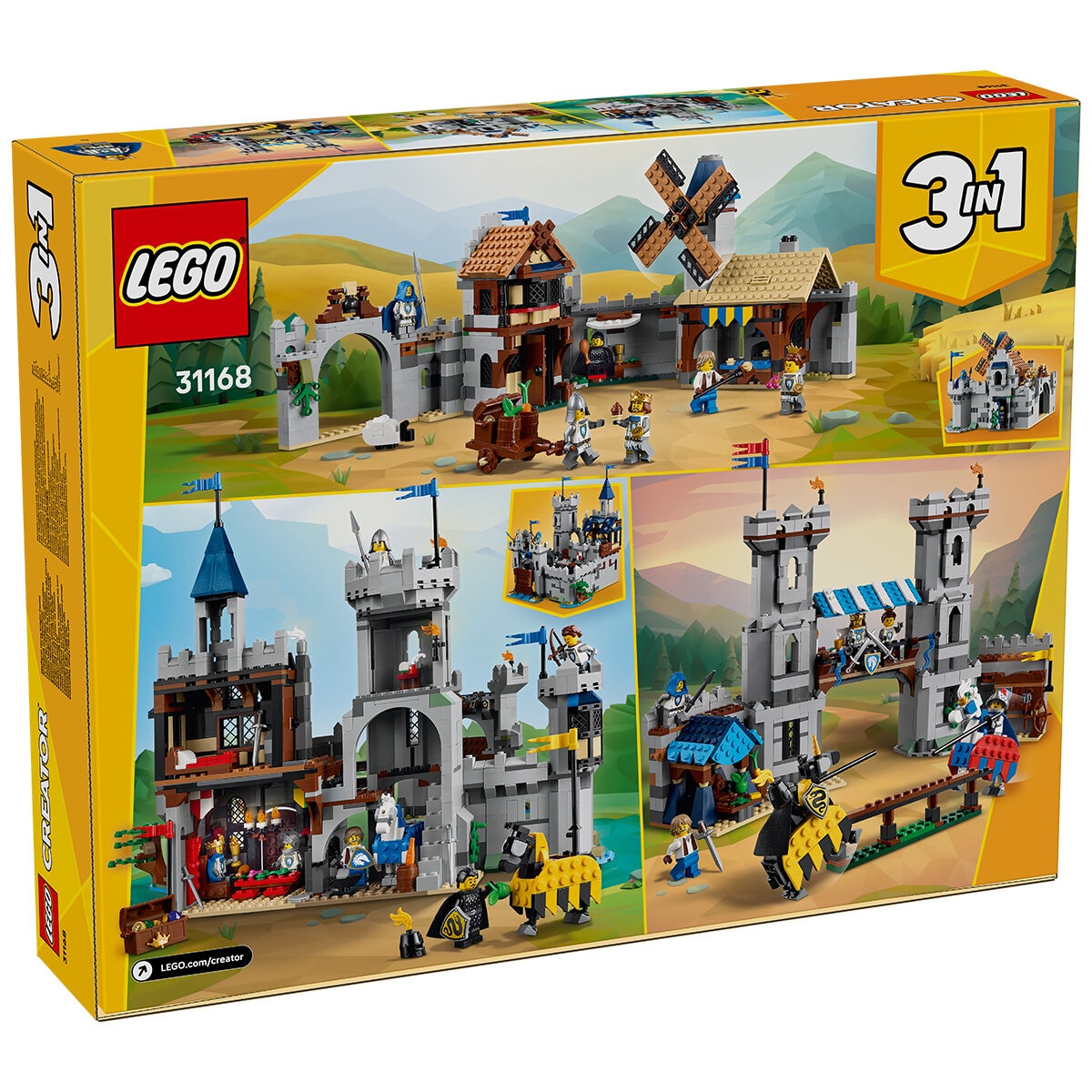 LEGO Creator 3 in 1 Medieval Horse Knight Castle 31168