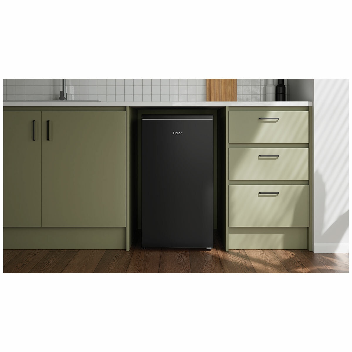 Haier 90L 300 Series Bar Refrigerator Black HRF90UG2