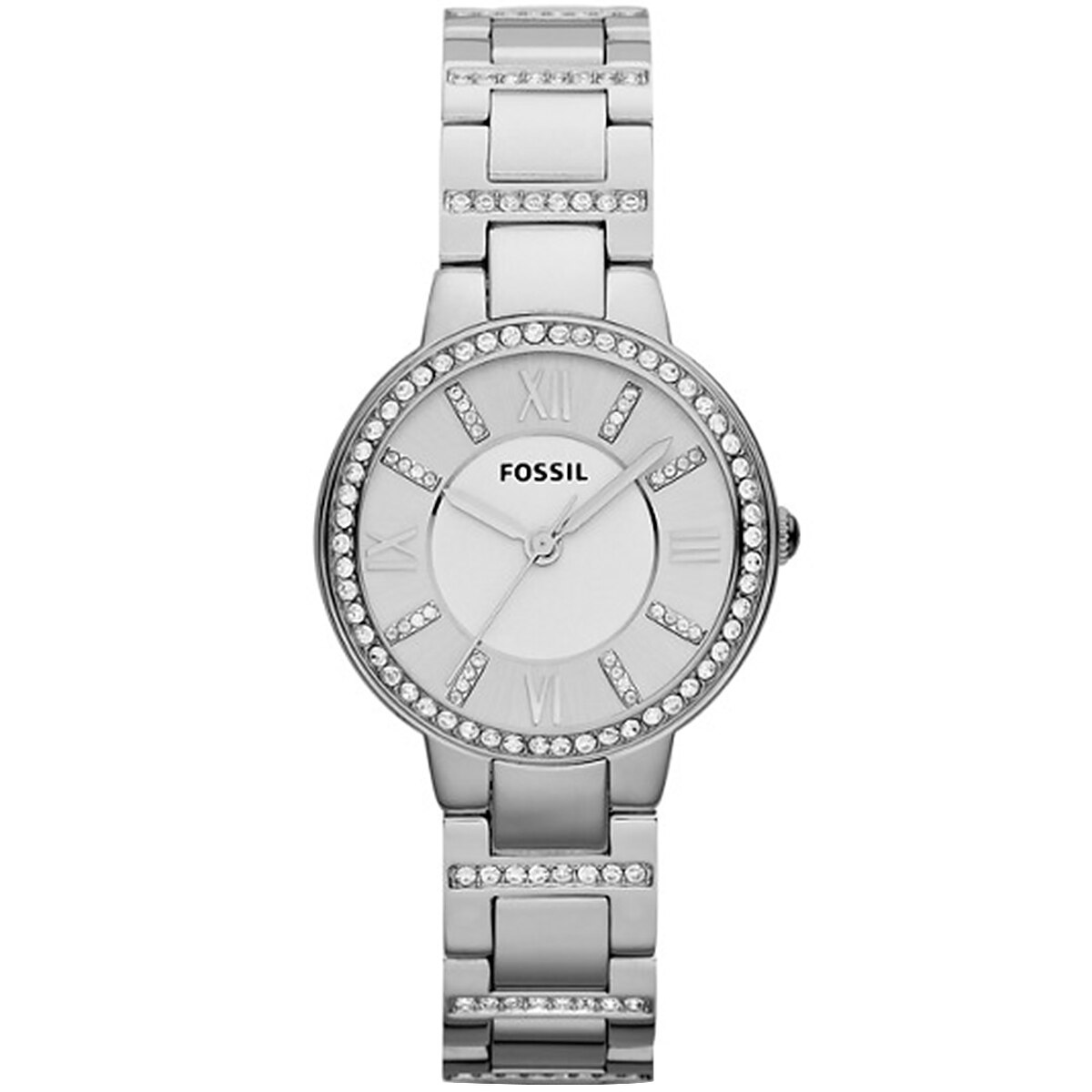 Fossil Virginia Silver Tone Analogue 