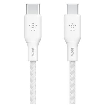 Belkin BoostCharge Braided USB-C to USB-C Cable 2M White CAB014BT2MWH