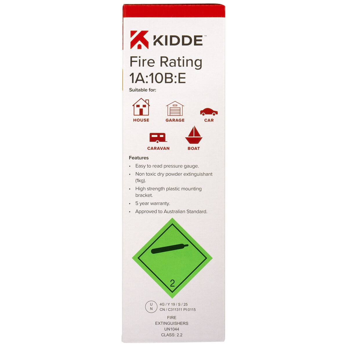 Kidde Twin Pack 1kg Extinguisher Kidde Twin Pack 1kg Extinguisher