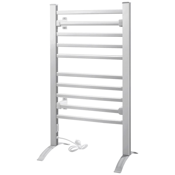 Devanti Heated Towel Rail Rack Electric Clothes Rails Devanti Heated Towel Rail Rack Electric Clothes Rails