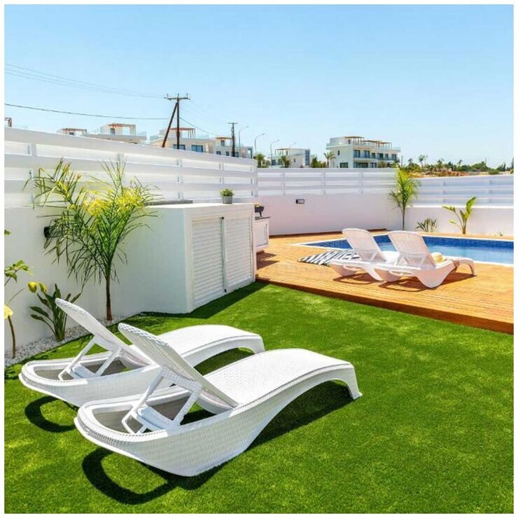 Keter Atlantic Sun Lounger White Set 2 Piece Keter Atlantic Sun Lounger White Set 2 Piece
