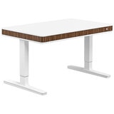 Moll T7 Walnut Sit and Stand Desk, WhiteWalnut