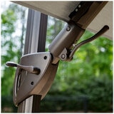 Atleisure Solar Led Cantilever Umbrella 10FT with Base Pebble