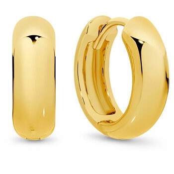 18KT Yellow Gold Chunky Hoop Earrings