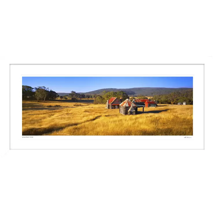 Ken Duncan Hunter Aerial NSW White Framed Print 127.6 x 60.9 cm