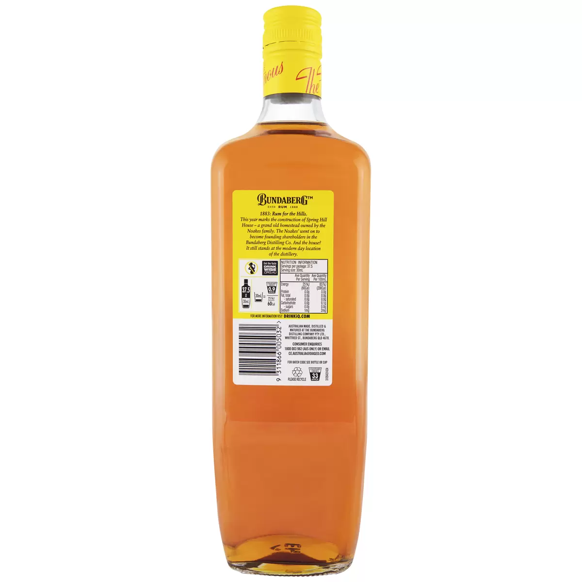 Bundaberg Underproof Rum 1.125L Bundaberg Underproof Rum 1.125L