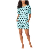 Mickey & Minnie Women's Pyjama Set 2 Piece - Blue