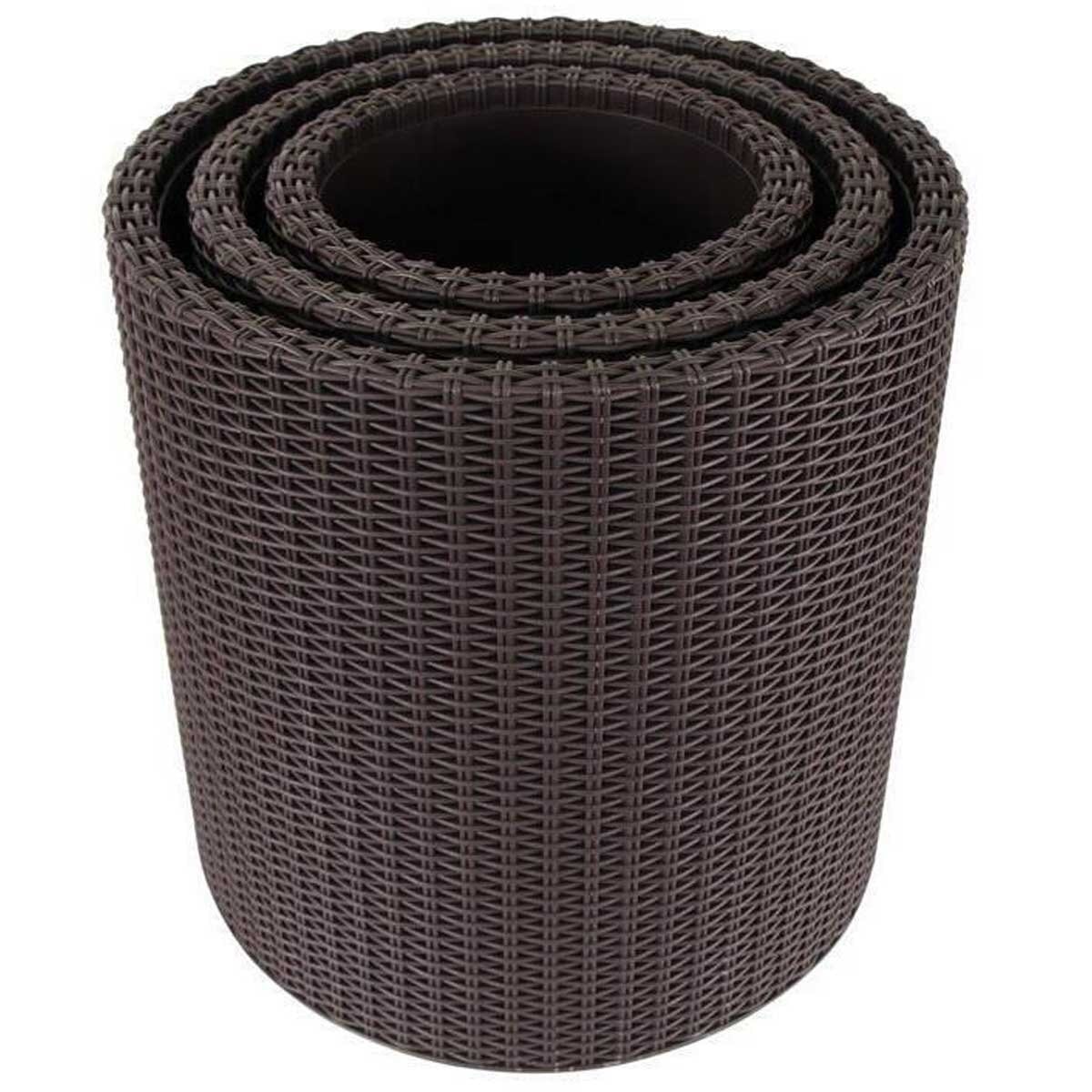 Keter Cylinder Planter Set 3 Piece Dark Brown