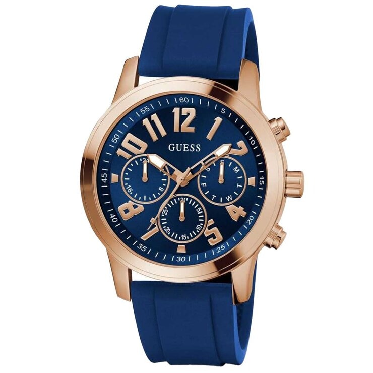 GUESS Parker Navy Blue SIlicone Men's Watch GW0708G3
