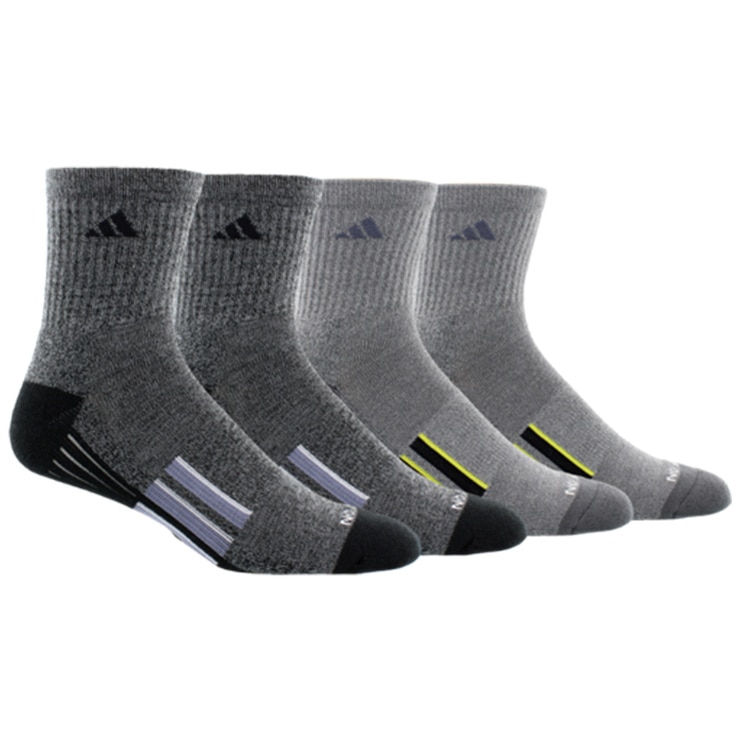 Adidas 1/4 Crew Socks Black 4pk Costco Australia