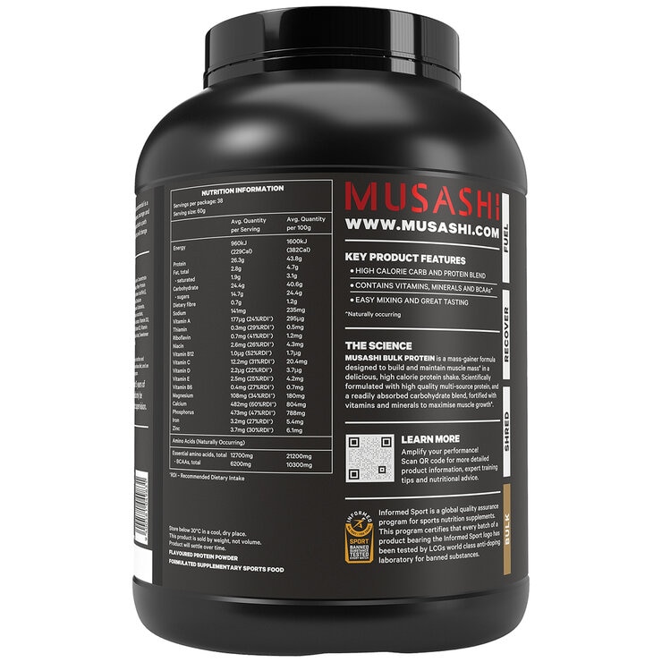 Musashi Bulk Protein Powder 2.3kg