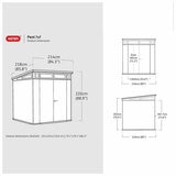 Keter Signature Pent Shed 2.2M x 2.2M