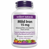 Webber Naturals Mild Iron 15mg 50 Capsules