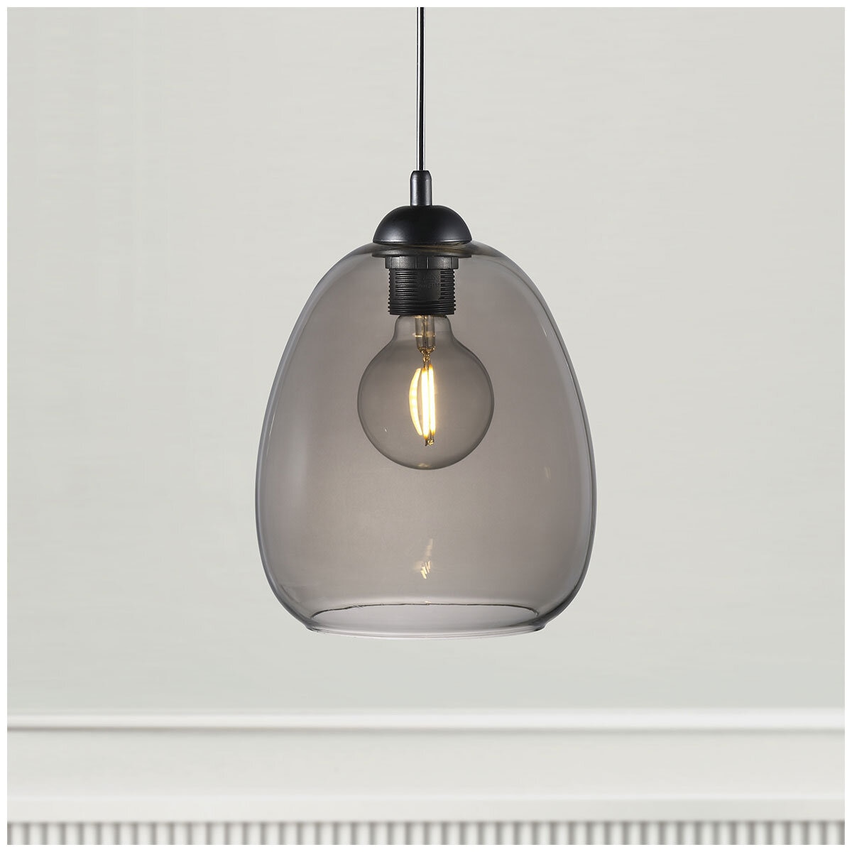 Nordlux Dillon Pendant Smoked Glass E27