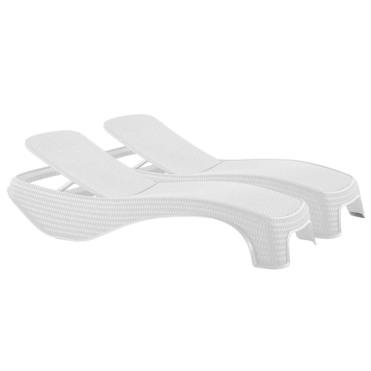 Keter Atlantic Sun Lounger White Set 2 Piece