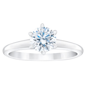 18KT White Gold 1.50ctw Round Solitaire Diamond Ring