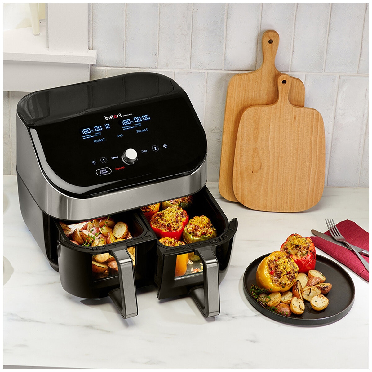 Instant Pot Vortex PLus Clear Cook Dual Basket Airfryer 8L