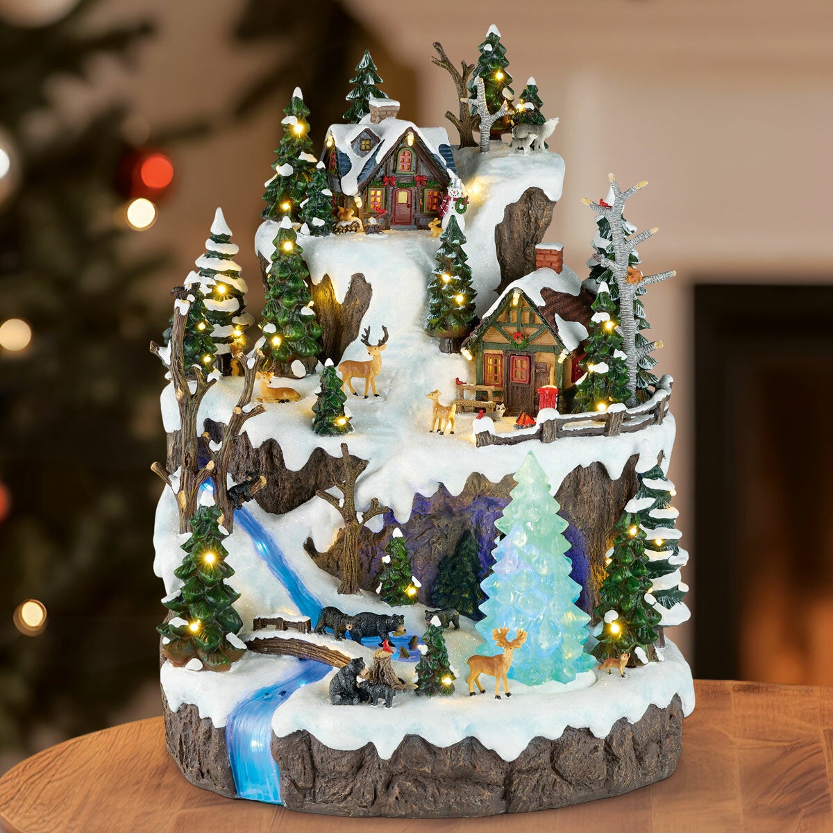 Snowy Woodland Village 47 cm Holiday Figurine