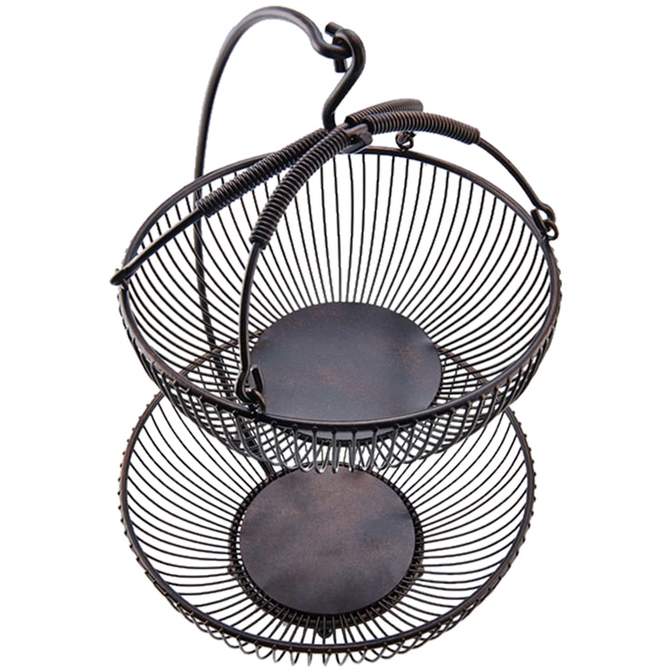 Gourmet Basics By Mikasa 2 Tier Fruit Basket With Banana Hook Costco