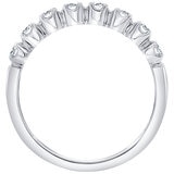 18KT White Gold 0.49ctw Diamond Two Row Fashion Ring