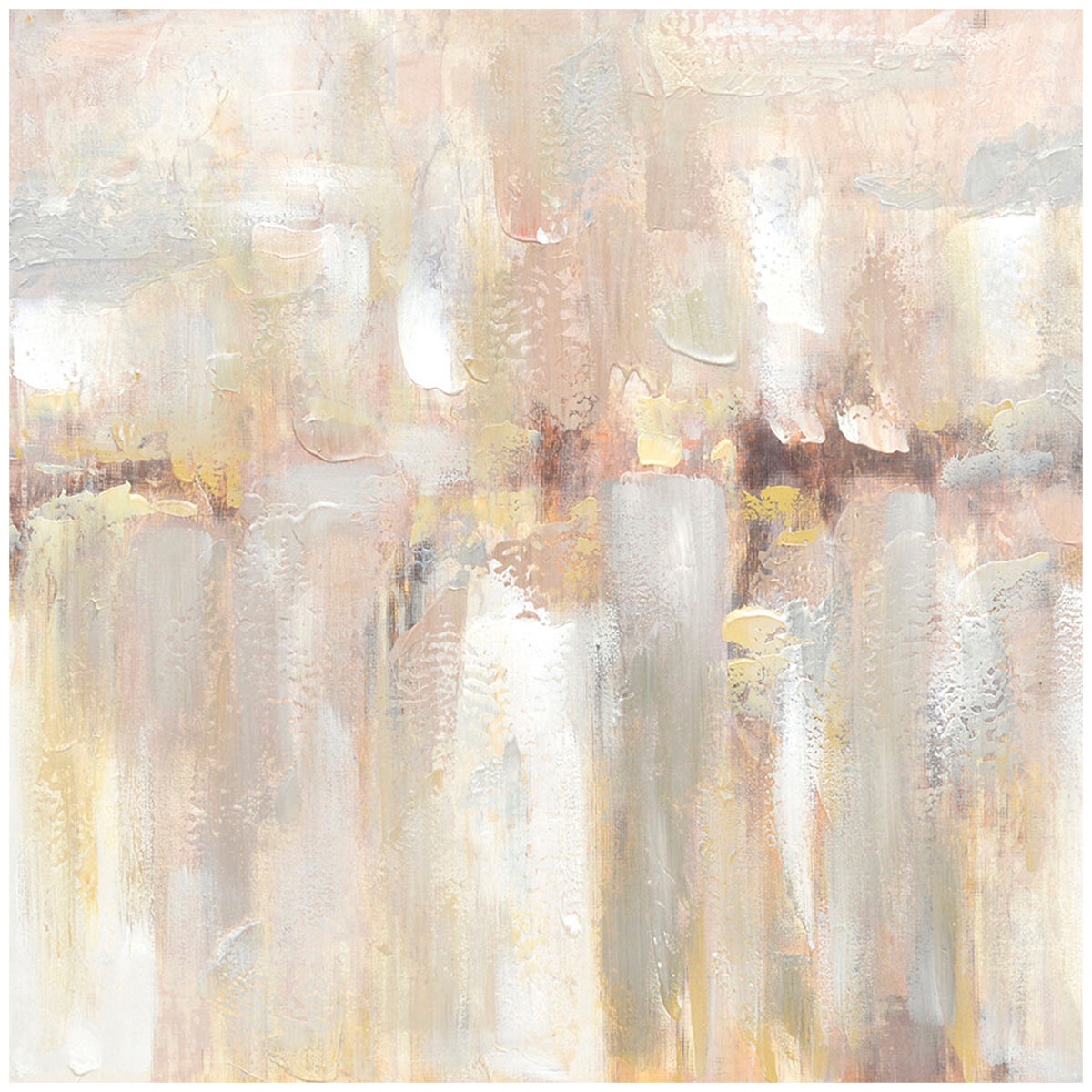 Cafe Lighting and Living Mystery Island Canvas Painting, Grey Taupe/
