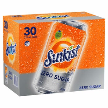 Sunkist Zero Sugar 30 x 375ml