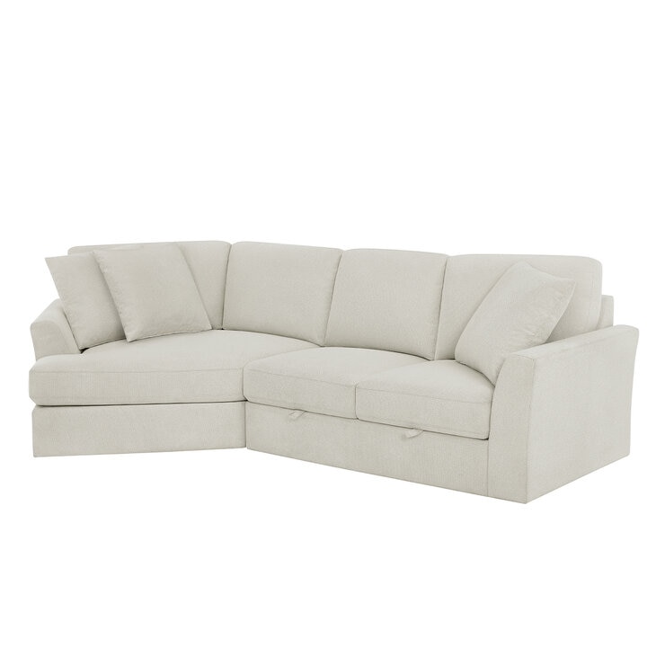 Thomasville 2 Piece Fabric Sofa With Wedge Seat And Storage