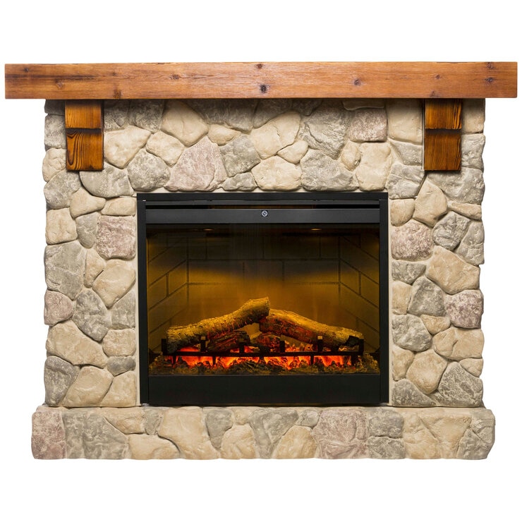 Dimplex 2kW Fieldstone Mantle with LED Firebox