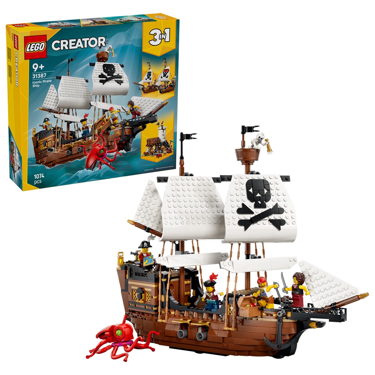 LEGO Creator 3 in 1 Iconic Pirate Ship Building Set 31387 LEGO Creator 3 in 1 Iconic Pirate Ship Building Set 31387