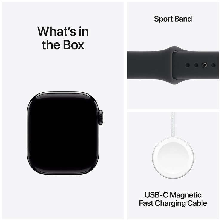 Apple Watch Series 11&nbsp;GPS&nbsp;42mm&nbsp;Space Grey Aluminium Case with Black Sport Band - S/M
