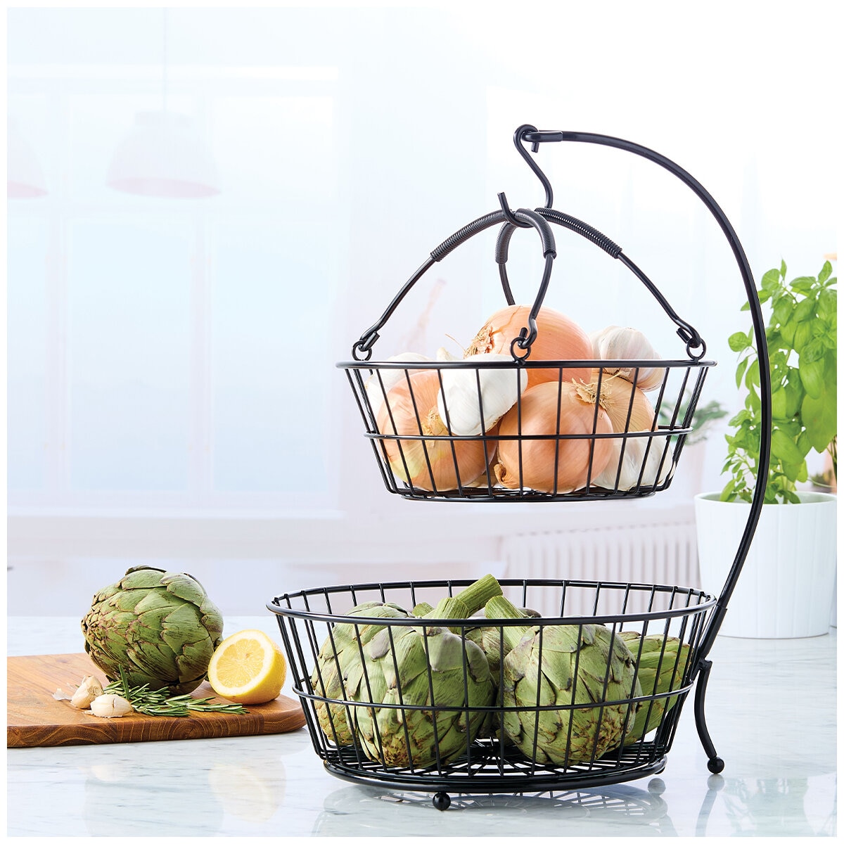 Gourmet Basics Mikasa Tully Basket 2 Tier